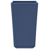 Garden Planters 2 pcs Blue Grey 32.5x32.5x57 cm PP