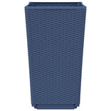 Garden Planters 2 pcs Blue Grey 32.5x32.5x57 cm PP - Rear View