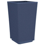 Garden Planters 2 pcs Blue Grey 32.5x32.5x57 cm PP - Close-Up Angle