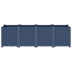 Garden Planter Blue Grey 160x40x53 cm PP