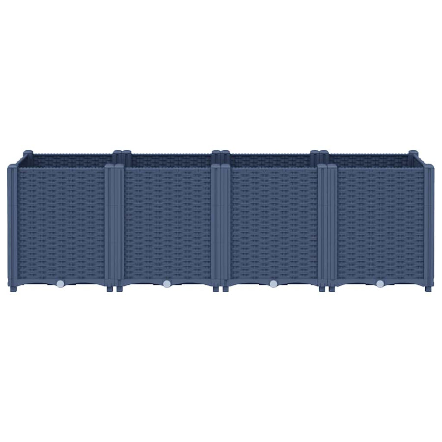 Garden Planter Blue Grey 160x40x53 cm PP