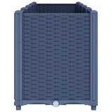 Garden Planter Blue Grey 160x40x53 cm PP - Top-Down View