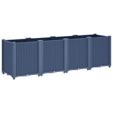 Garden Planter Blue Grey 160x40x53 cm PP - 45-Degree Angle
