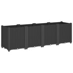 Garden Planter Black 160x40x53 cm PP