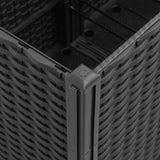 Garden Planter Black 160x40x53 cm PP - Rear View