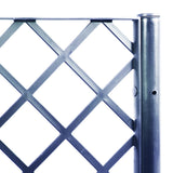 Garden Planter with Trellis Blue Grey 160x40x140 cm PP - Close-Up Angle