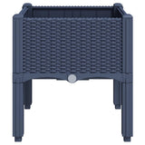 Garden Planter with Legs Blue Grey 40x40x42 cm PP