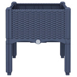 Garden Planter with Legs Blue Grey 40x40x42 cm PP
