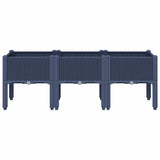 Garden Planter with Legs Blue Grey 120x40x42 cm PP - Side View