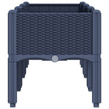 Garden Planter with Legs Blue Grey 120x40x42 cm PP