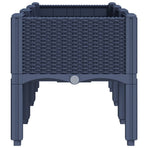 Garden Planter with Legs Blue Grey 120x40x42 cm PP