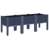 Garden Planter with Legs Blue Grey 120x40x42 cm PP - 45-Degree Angle