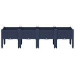 Garden Planter with Legs Blue Grey 160x40x42 cm PP