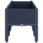 Garden Planter with Legs Blue Grey 160x40x42 cm PP