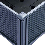 Garden Planter with Legs Blue Grey 160x40x42 cm PP - Rear View