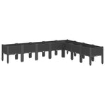 Garden Planter with Legs Black 200x160x42 cm PP