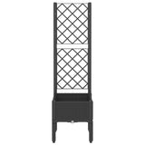 Garden Planter with Trellis Black 40x40x142 cm PP