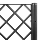 Garden Planter with Trellis Black 80x40x142 cm PP - Close-Up Angle