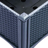 Garden Planter with Trellis Blue Grey 120x40x142 cm PP - Rear View