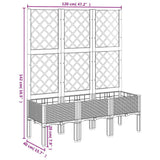 Garden Planter with Trellis Blue Grey 120x40x142 cm PP - Low Angle