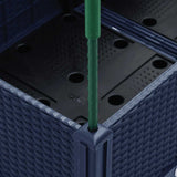 Garden Planter with Trellis Blue Grey 160x40x142.5 cm PP - Rear View