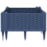 Garden Planter with Pegs Blue Grey 42.5x42.5x28.5 cm PP