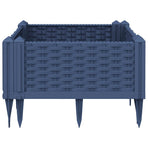 Garden Planter with Pegs Blue Grey 42.5x42.5x28.5 cm PP