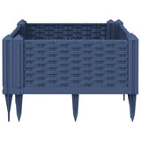 Garden Planter with Pegs Blue Grey 42.5x42.5x28.5 cm PP - Top-Down View