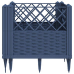 Garden Planter with Pegs Blue Grey 43.5x43.5x43.5 cm PP