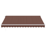 Manual Retractable Awning Brown 400x350 cm