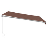 Manual Retractable Awning Brown 400x350 cm