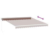 Manual Retractable Awning Brown 400x350 cm - Close-Up Angle