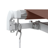 Manual Retractable Awning Brown 400x350 cm - Rear View
