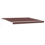Manual Awning 4 x 3 m Brown 100% Polyester
