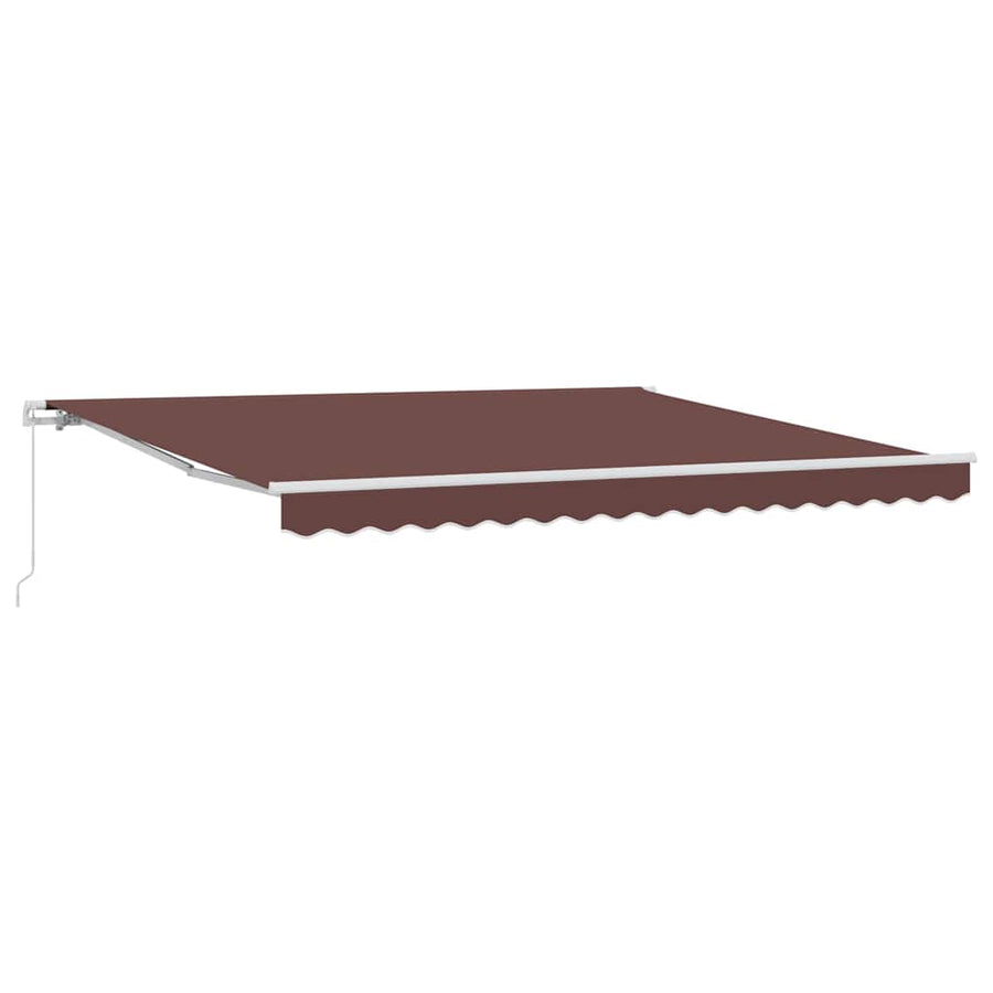 Manual Awning 4 x 3 m Brown 100% Polyester