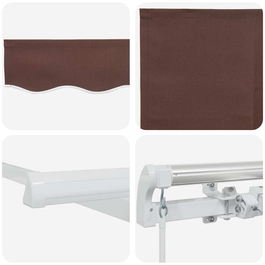 Manual Awning 4 x 3 m Brown 100% Polyester