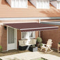 Manual Awning 4 x 3 m Brown 100% Polyester