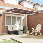 Manual Awning 3 x 2.5 m Brown 100% Polyester