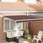 Manual Awning 3 x 2.5 m Brown 100% Polyester