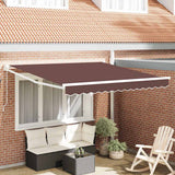 Manual Retractable Awning Brown 300x250 cm