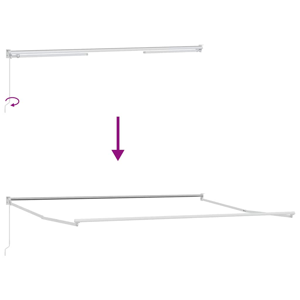 Manual Retractable Awning Brown 400x300 cm