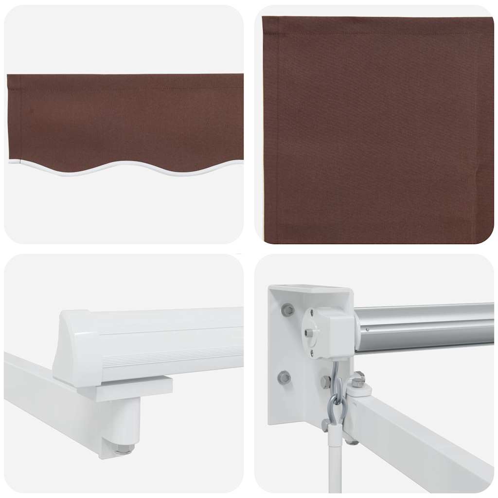 Manual Retractable Awning Brown 400x300 cm