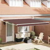 Manual Retractable Awning Brown 400x300 cm