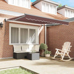 Manual Awning 3 x 2.5 m Brown 100% Polyester