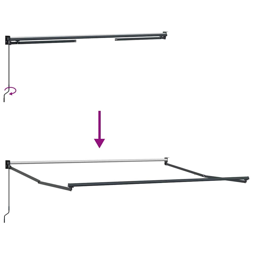 Manual Retractable Awning Brown 300x250 cm