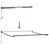 Manual Retractable Awning Brown 300x250 cm - Low Angle