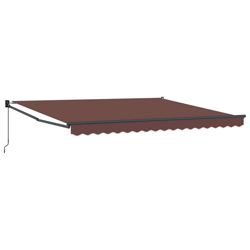 Manual Retractable Awning Brown 400x300 cm