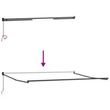 Manual Retractable Awning Brown 400x300 cm - Low Angle