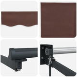 Manual Retractable Awning Brown 400x300 cm