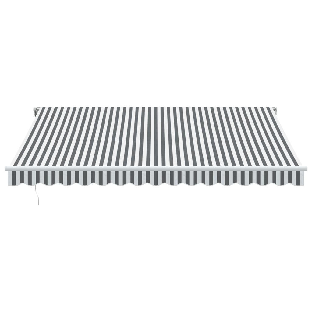 Manual Retractable Awning Anthracite&White 400x350 cm